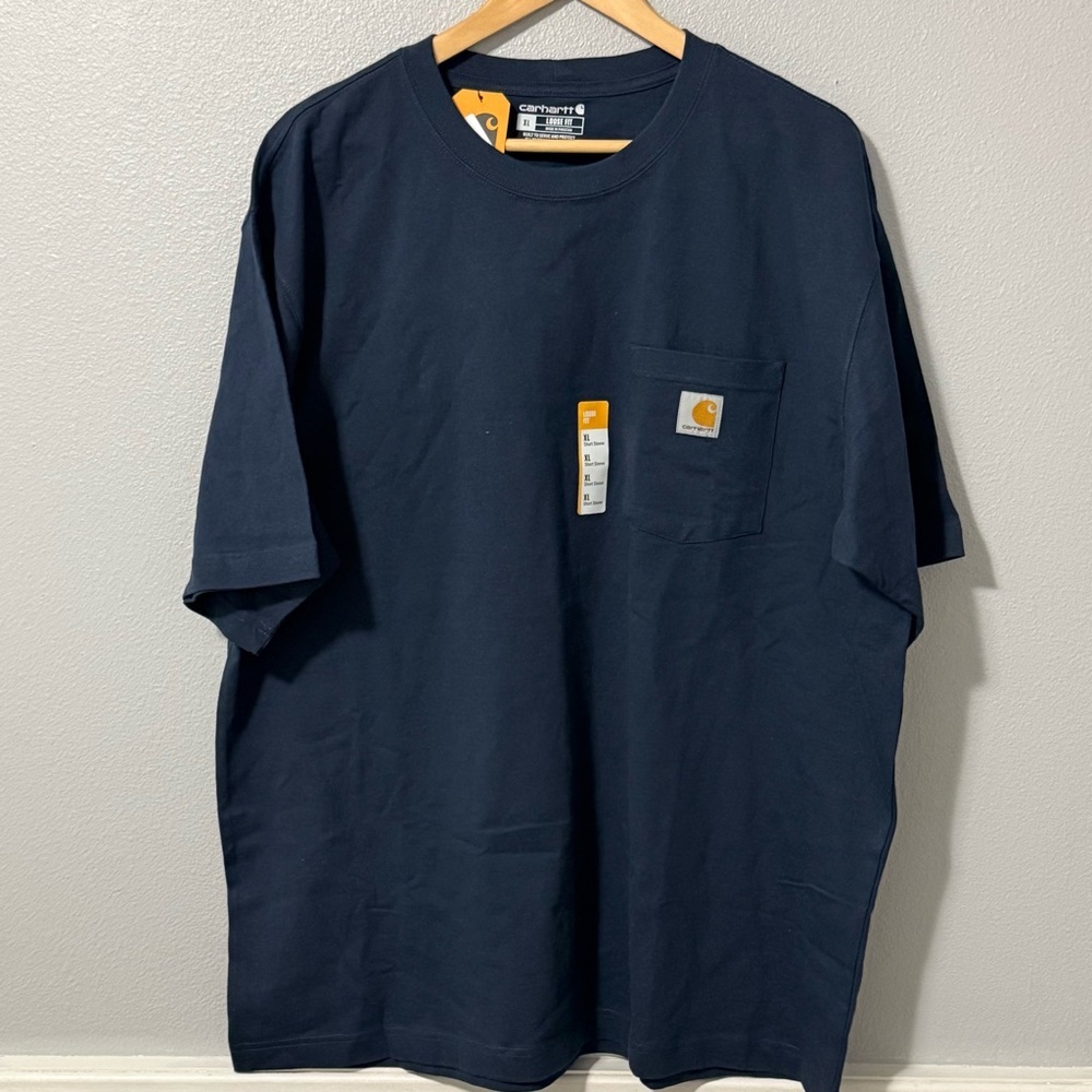 Carhartt Men's Navy Blue Loose Fit T-Shirt size XL
